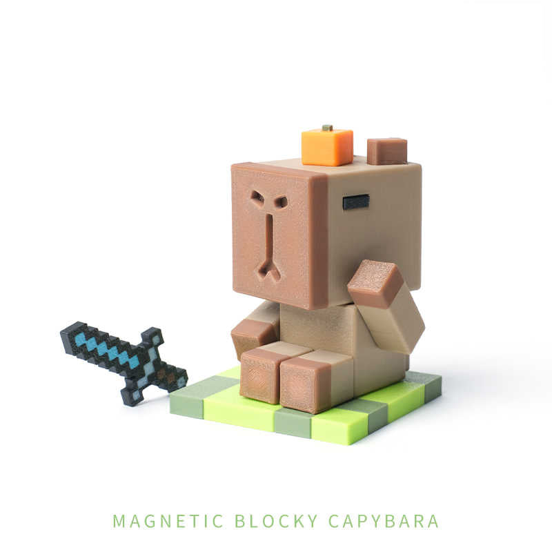3D Pringting Magnetic Blocky Capybara
